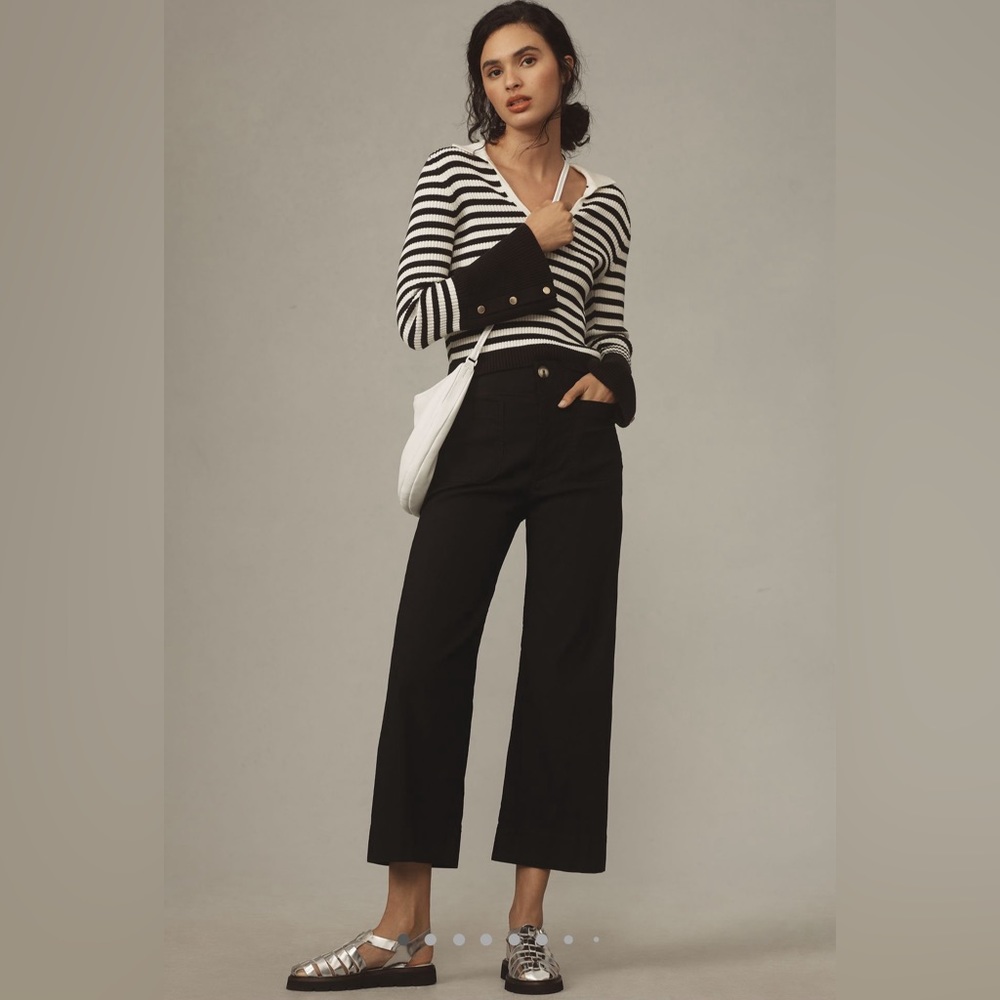 The Colette Cropped Wide Leg Pant by Maeve